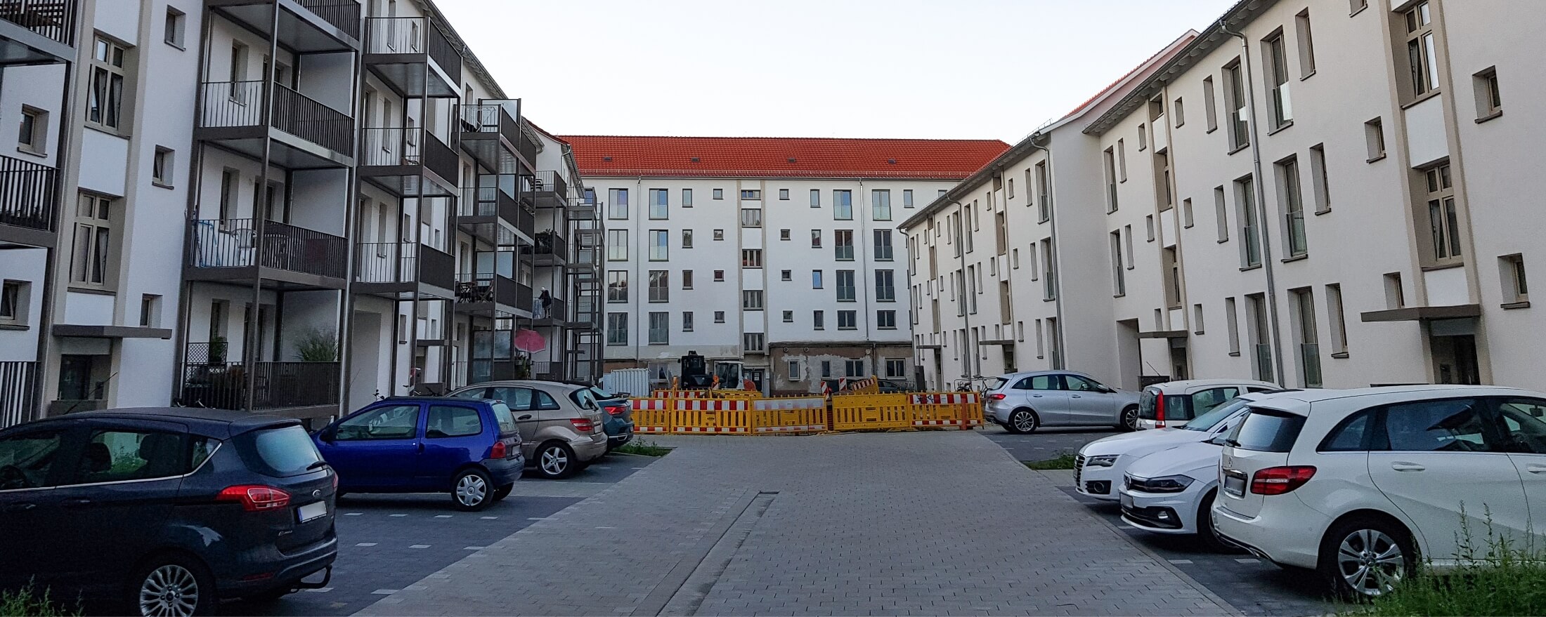 Umbau und energetische Sanierung des Hohe Tor Quartier. Hofansicht.